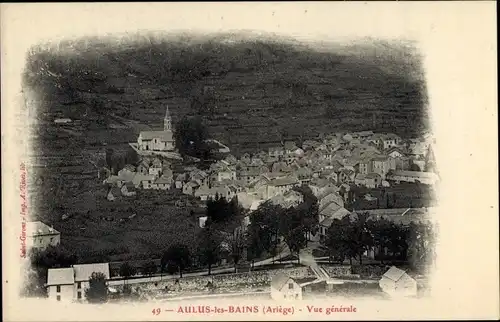 Ak Aulus les Bains Ariege, Vue générale