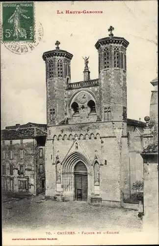 Ak Cazères sur Garonne Haute Garonne, Facade de l'Eglise