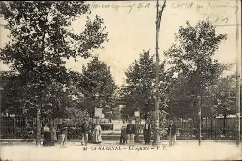 Ak La Garenne Colombes Hauts de Seine, Le Square