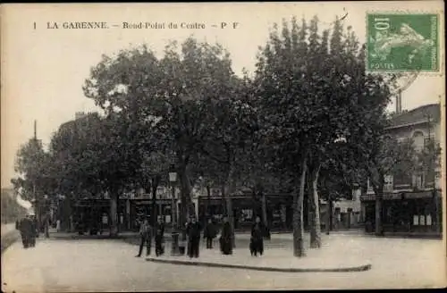 Ak La Garenne Colombes Hauts de Seine, Rond Point du Centre