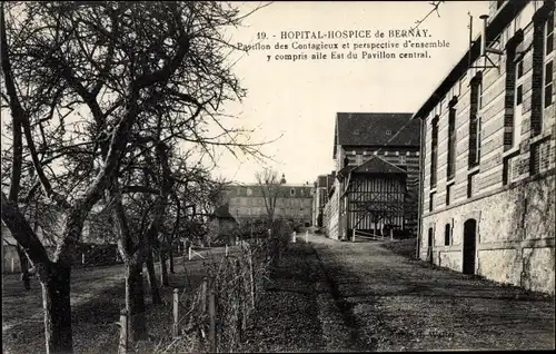 Ak Bernay Eure, Hopital Hospice, Pavillon des Contagieux