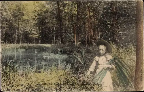 Ak Sainte Genevieve Eure, Les bords de l'Epte