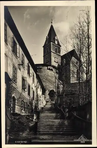 Ak Eisenerz Steiermark, Aufgang zur Kirchenburg