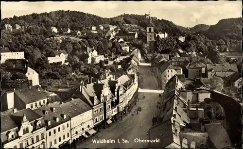 Ak Waldheim in Sachsen, Obermarkt