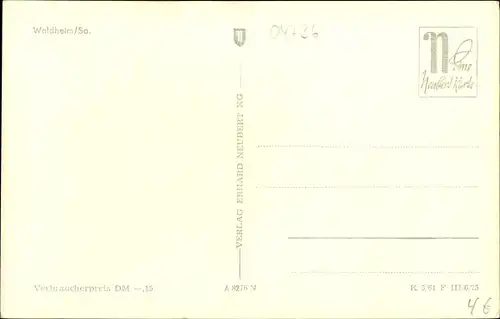 Ak Waldheim in Sachsen, Teilansicht