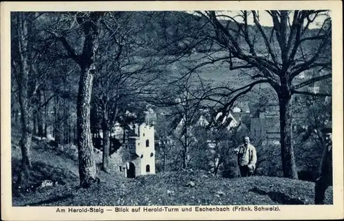 Ak Eschenbach Pommelsbrunn im Pegnitztal, Heroldsteig, Eschenbach