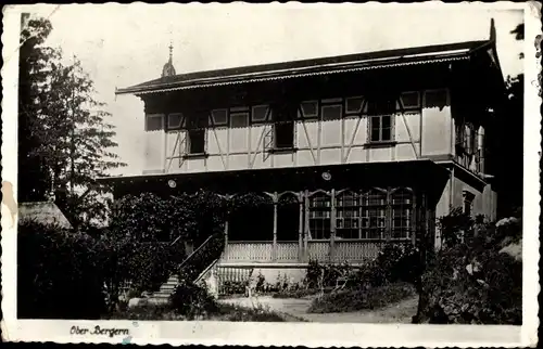 Ak Oberbergern Niederösterreich, Haus, Gartenpartie