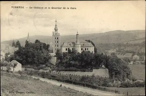 Ak Vierves Namur Wallonien, Le Chateau, Quartier de la Gare