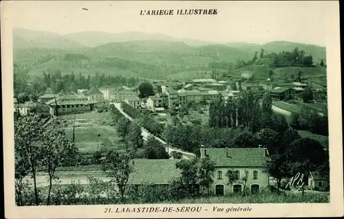 Ak La Bastide de Serou Ariège, Vue générale