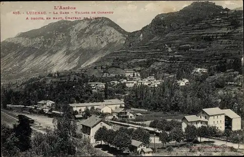 Ak Luzenac Ariege, La Gare, Village de Garanou, Chateau de Lordat