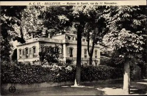 Ak Bellevue Meudon Hauts de Seine, Maison de Santé, rue du 11 Novembre