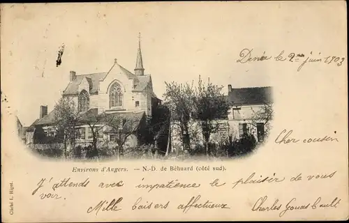 Ak Béhuard Maine-et-Loire, Kirche