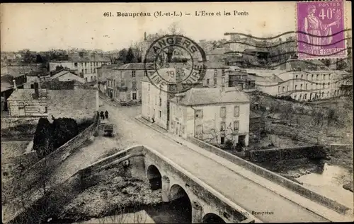 Ak Beaupreau Maine et Loire, L'Evre et les Ponts