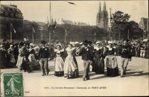 Ak Pont Aven Finistère, Costumes de Pont Aven, Tracht