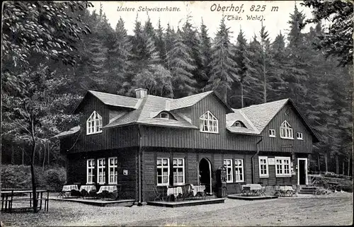 Ak Oberhof im Thüringer Wald, Untere Schweizerhütte