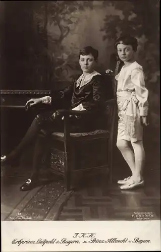 Ak Erbprinz Luitpold und Prinz Albrecht von Bayern