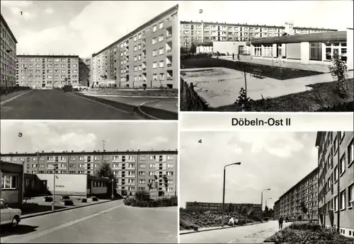 Ak Döbeln Sachsen, Kindergarten am Leninplatz, Strassenansichten