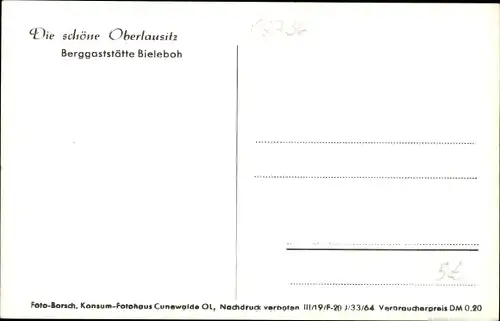 Ak Bieleboh Beiersdorf Sachsen, Berggaststätte Bieleboh, Terrassenpartie