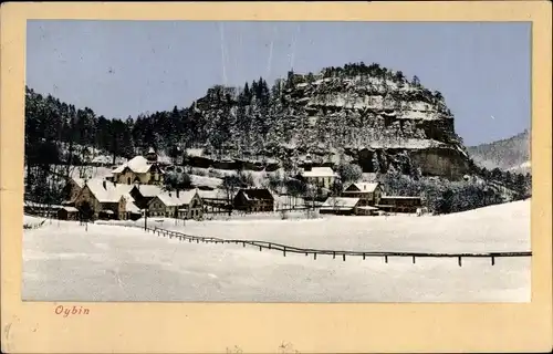 Ak Oybin in der Oberlausitz, Winterpartie