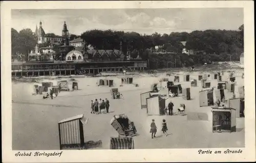 Ak Ostseebad Heringsdorf auf Usedom, Strandpartie