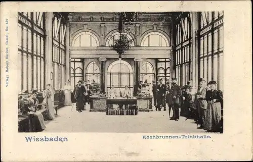 Ak Wiesbaden in Hessen, Kochbrunnen Trinkhalle