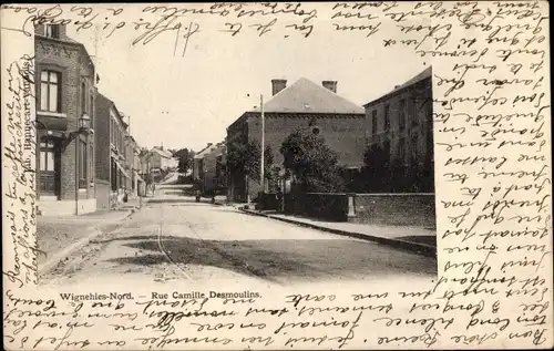 Ak Wignehies Nord, Rue Camille Desmoulins