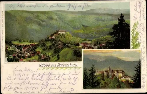 Künstler Ak Dutzauer, M., Schwarzburg in Thüringen, Schloss