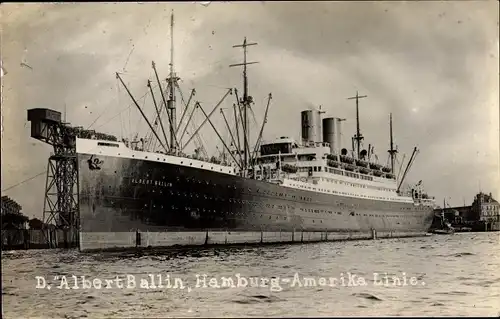 Ak Dampfschiff Albert Ballin, HAPAG