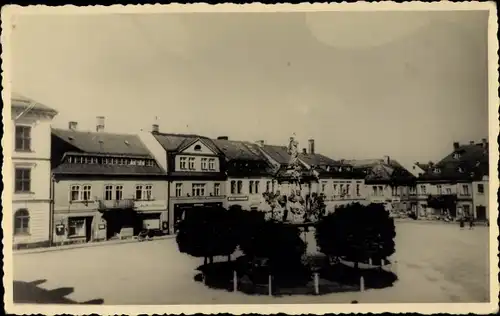 Foto Ak Chrastava Kratzau Region Reichenberg, Marktplatz