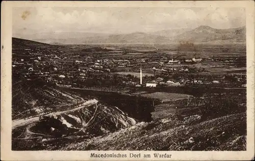 Ak Mazedonien, Mazedonisches Dorf am Wardar, Vardar