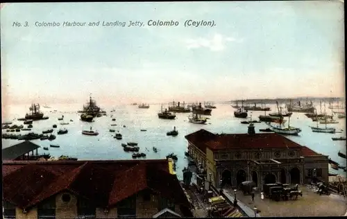 Ak Colombo Ceylon Sri Lanka, Harbour and landing Jetty, Hafen