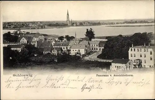 Ak Schleswig an der Schlei, Panorama vom Aussichtsturm