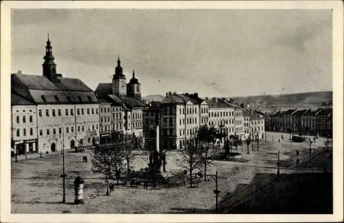 Ak Jihlava Iglau Region Hochland, Massarykplatz, Rathaus