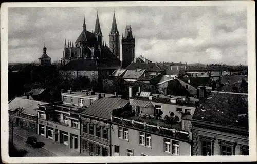 Ak Kolín Köln an der Elbe Mittelböhmen, Blick auf den Ort, Kirche