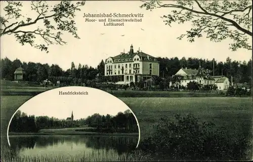 Ak Johannisbad Schmeckwitz Oberlausitz, Moor und Eisenschwefelbad, Handricksteich