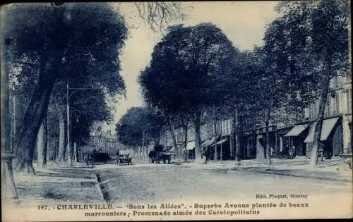 Ak Charleville Mézières Ardennes, Straßenpartie