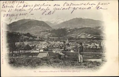 Ak Oust Ariege, Vue générale et le Montvallier