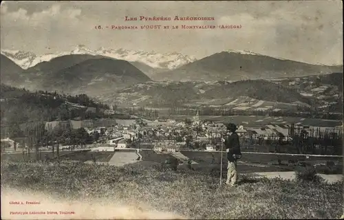 Ak Oust Ariege, Panorama et le Montvallier