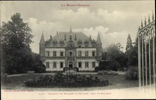 Ak Martres de Rivière Haute Garonne, Château