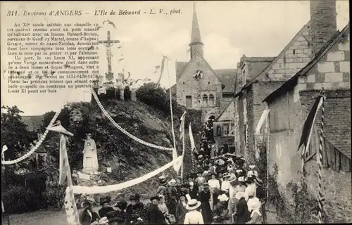 Ak Béhuard Maine-et-Loire, Partie zur Kirche