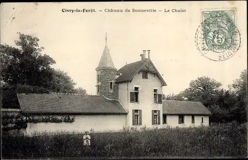 Ak Civry la Foret Yvelines, Le Chateau, Le Chalet