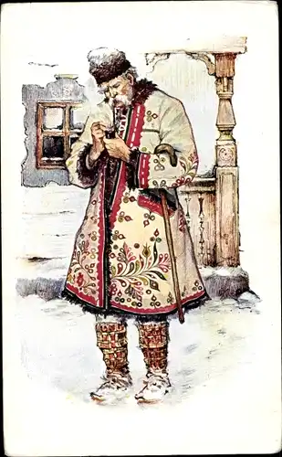 Künstler Ak Kirin, Vladimir, Slawonien Vinkovci, Mann in kroatischer Volkstracht