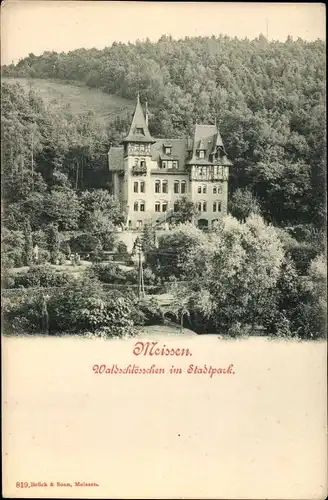 Ak Meißen Sachsen, Waldschlösschen im Stadtpark