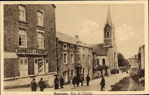 Ak Beauraing Wallonien Namur, Rue de l'Eglise, Depasse Pochet