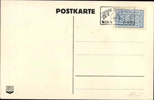 Künstler Ak Hesshaimer, L., Internationale Postwertzeichen Ausstellung Wien 1923, Postillon zu Pferd