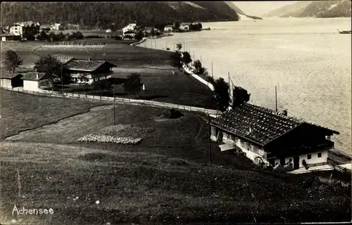 Ak Achensee in Tirol, Seepartie, Ferienhäuser