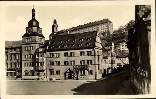 Ak Rudolstadt in Thüringen, Rathaus, Heidecksburg