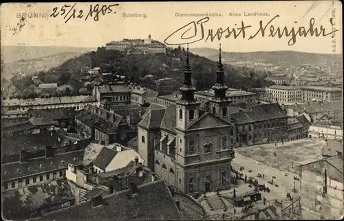 Ak Brno Brünn Region Südmähren Tschechien, Dominikanerkirche, Spielberg, Altes Landhaus