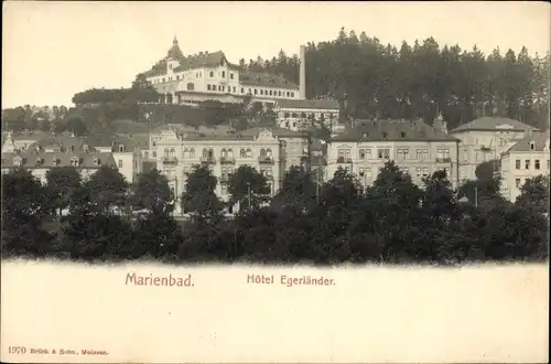 Ak Mariánské Lázně Marienbad Region Karlsbad, Hotel Egerländer