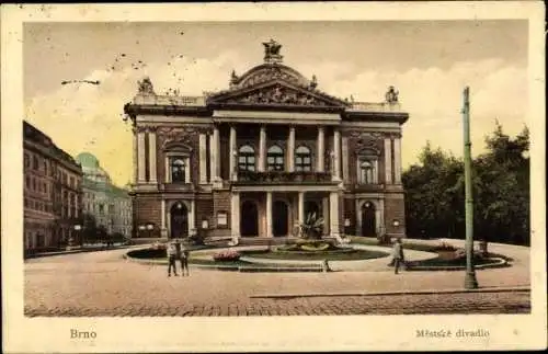 Ak Brno Brünn Region Südmähren Tschechien, Stadttheater